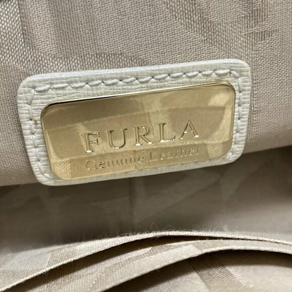 Auth FURLA Julia - Cream Leather Shoulder Bag - Picture 7 of 9